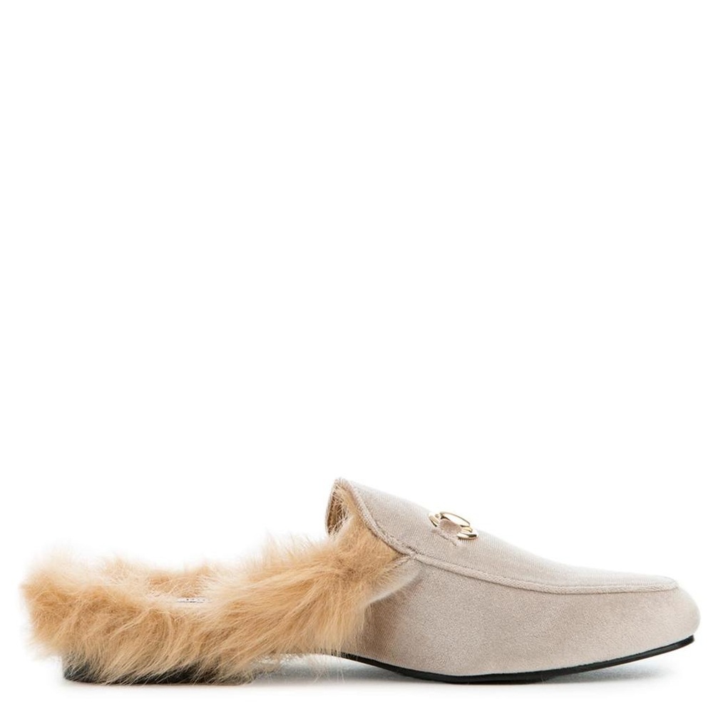 Velvet Fur Slides - Picture 4 of 5