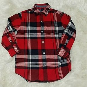 Boy's Gap Plaid Flannel Shirt