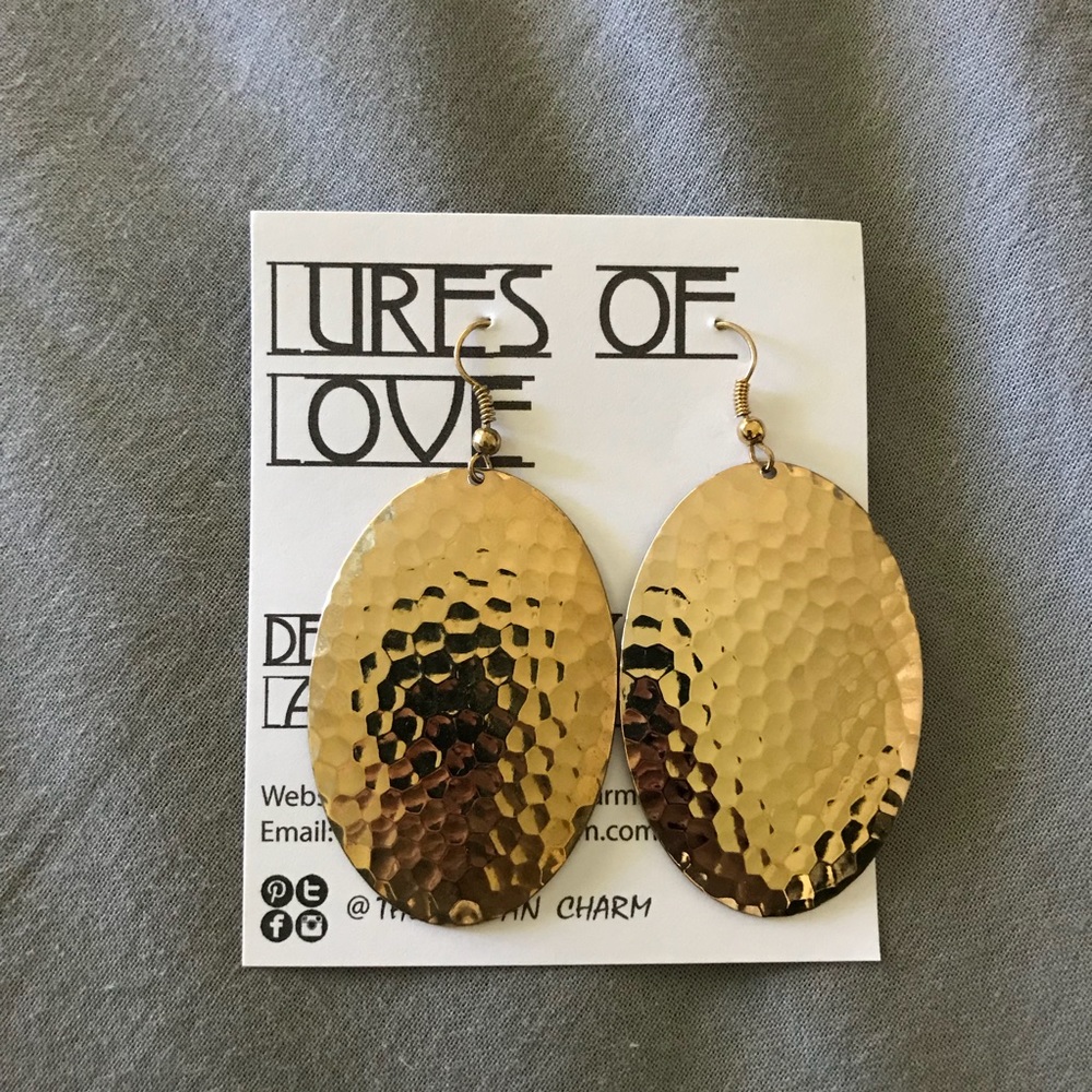 Handmade Silver plated metal earrings,