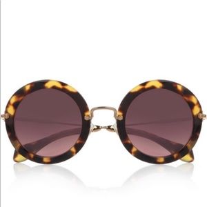 Miu miu Round tortoise sunglasses