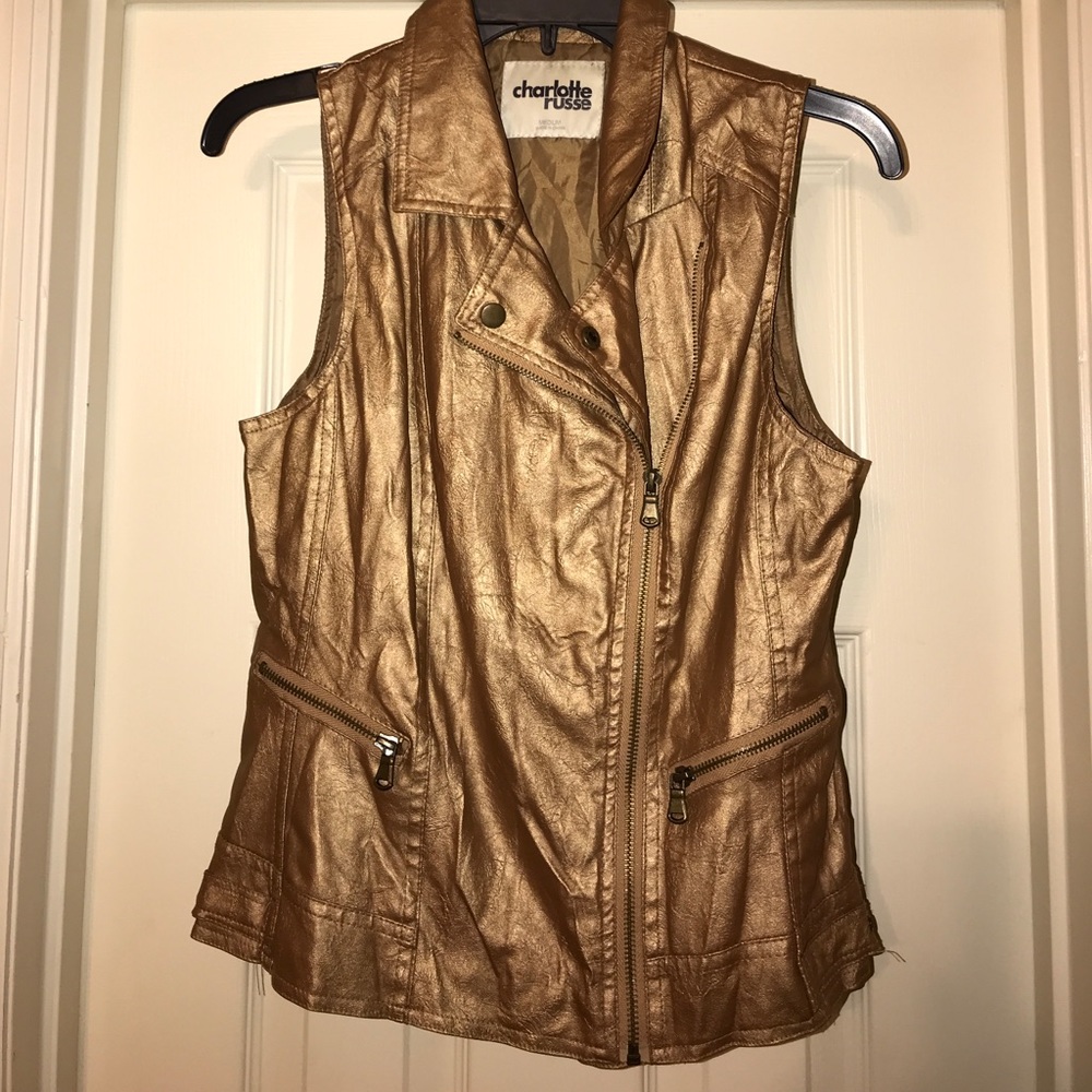 Gold metallic vest