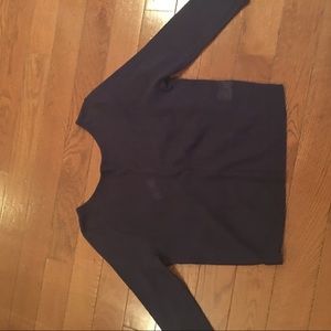 Blue knit open-back sweater