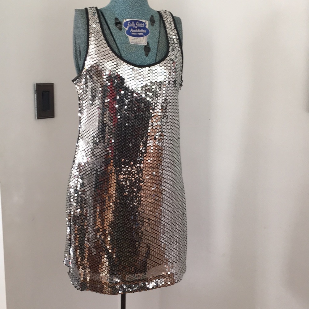 Silver Sequin Dress