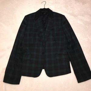 Tartan (Green and blue) plaid blazer
