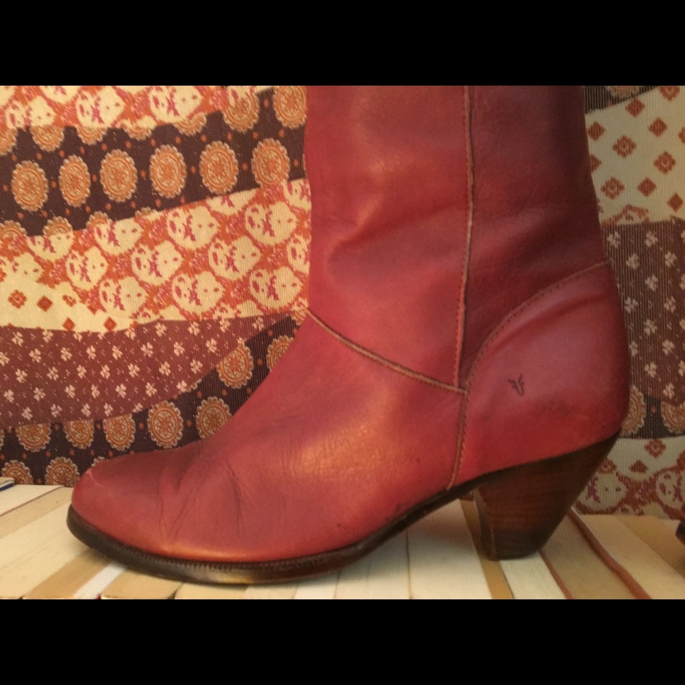Vintage Oxblood Leather Frye Riding Boots 7 1/2 - Picture 4 of 9
