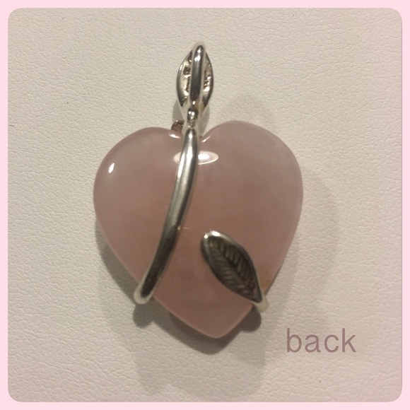 Pretty Heart Pendant with Pink Stone - Picture 2 of 4