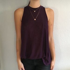 Express Dark Purple Muscle Tank