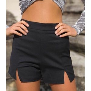 Dressy black high waist shorts