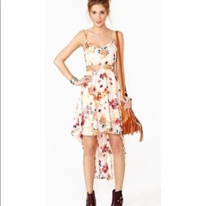 Nasty Gal Floral High Low Dress