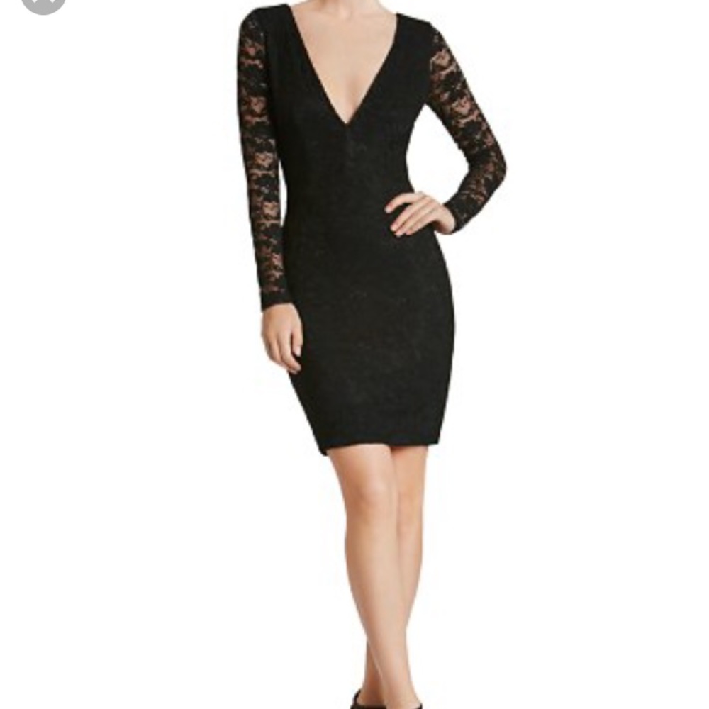 Sexy Stretch Lace Little Black Mini Dress