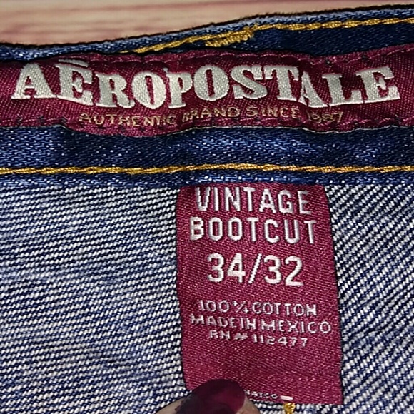 Aeropostale Vintage Boot Distressed Denim Like NEW - Picture 2 of 8