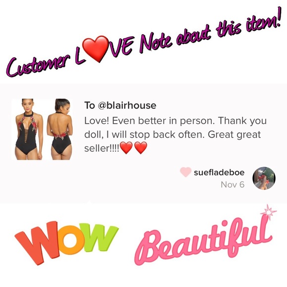 ☀️LAST ONE - “Bianca” Floral Choker Bodysuit Nude - Picture 5 of 7