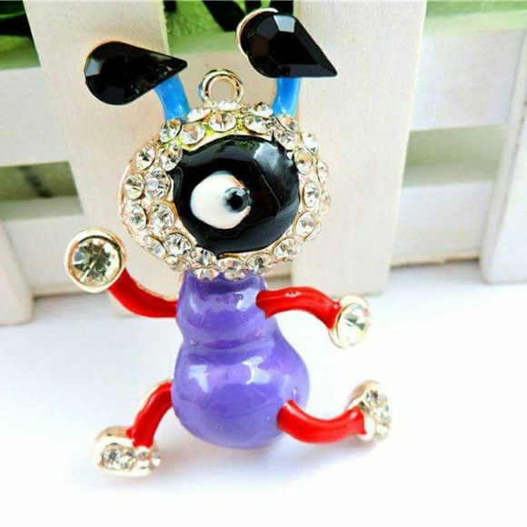 Betsey Johnson Cute Ant Crystal Rhinestone Pendant - Picture 4 of 4