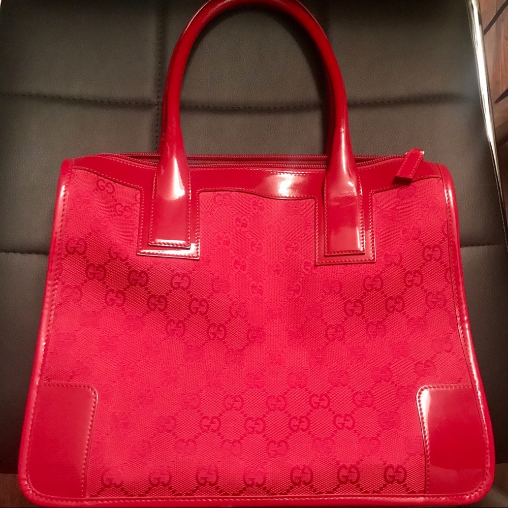Gucci canvas handbag