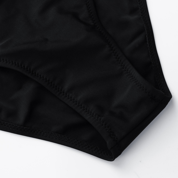 Sexy Black Sz Large Fringe Padded Bikini Swimsuit - Picture 5 of 5