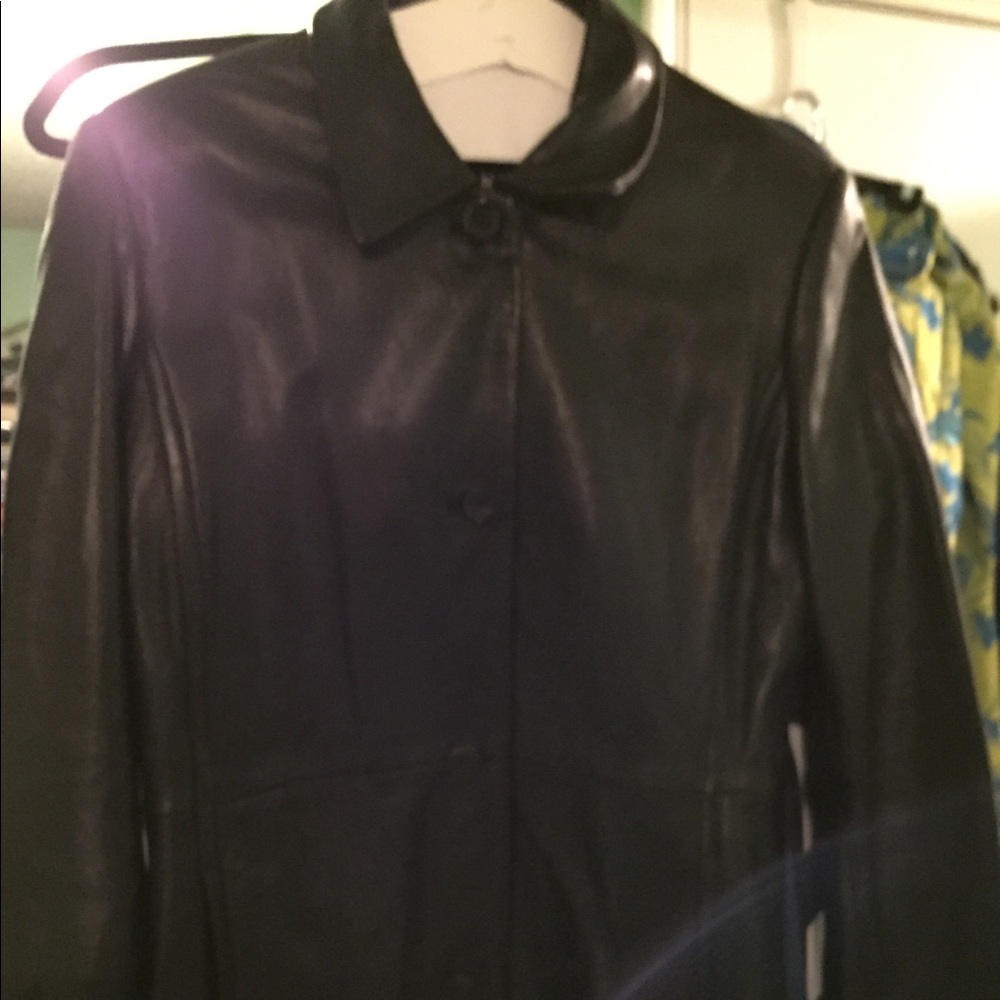 Kasper Leather Coat
