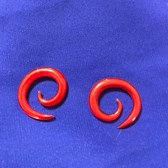 Glass gauge earrings - Picture 1 of 1