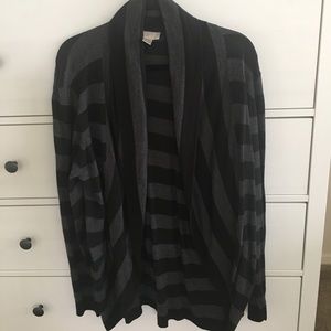 LOFT Black and Gray Sweater