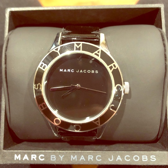 Marc By Marc Jacobs Black Patent Leather Watch