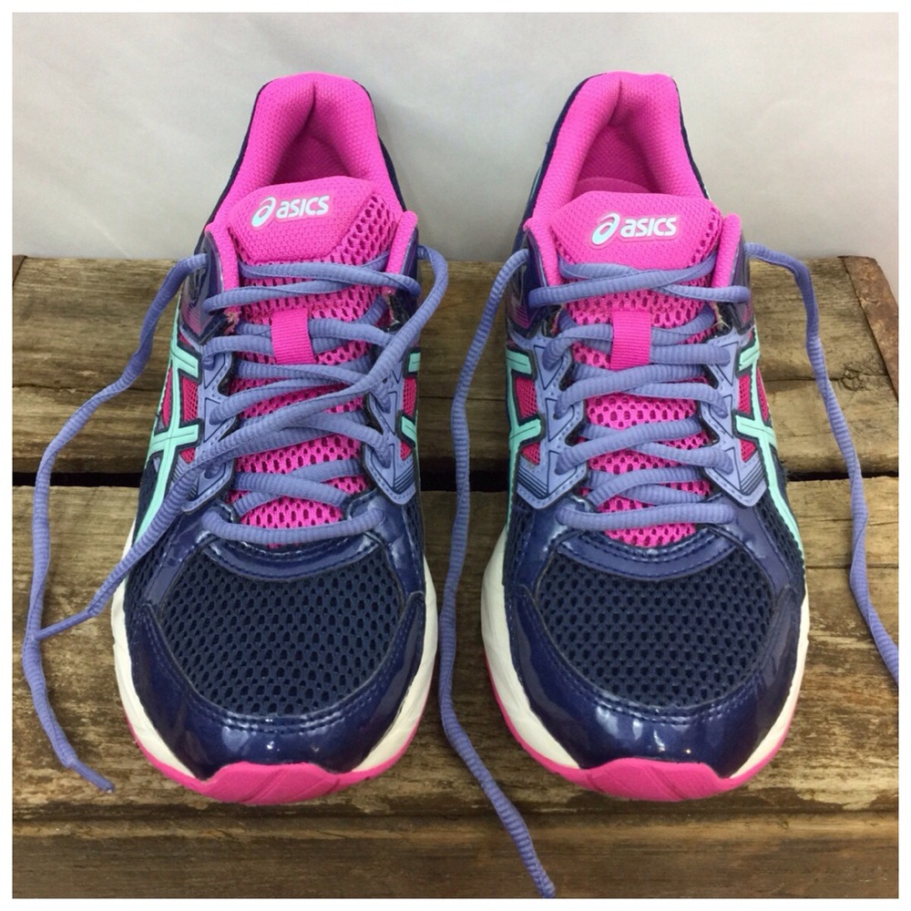 Navy Lilac Pink Teal Asics GeL-Contend 3 Size 9