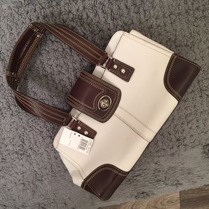 NWT Coach bag, white & brown