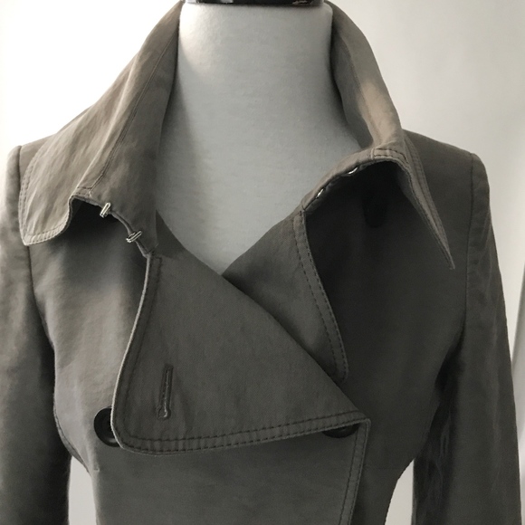 sold • karen millen • gray ombre degrade trench - Picture 7 of 8