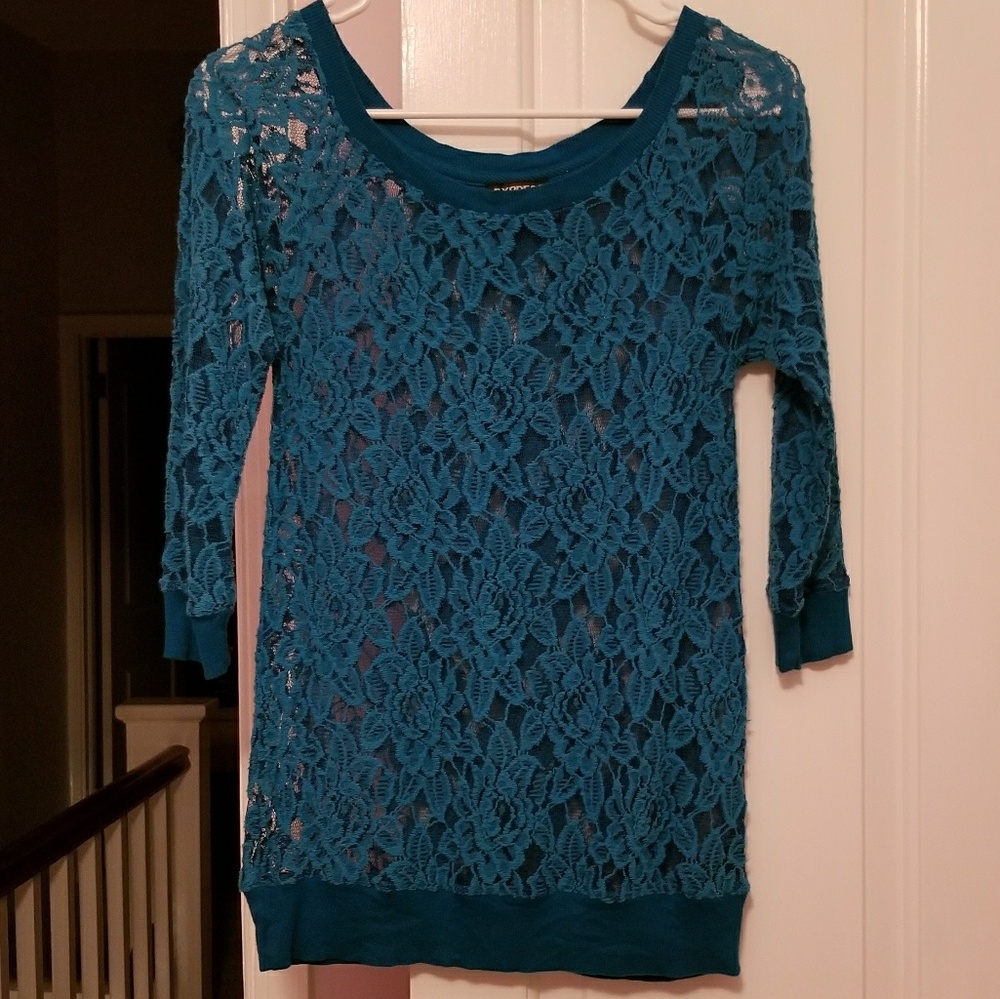Express lace top XS