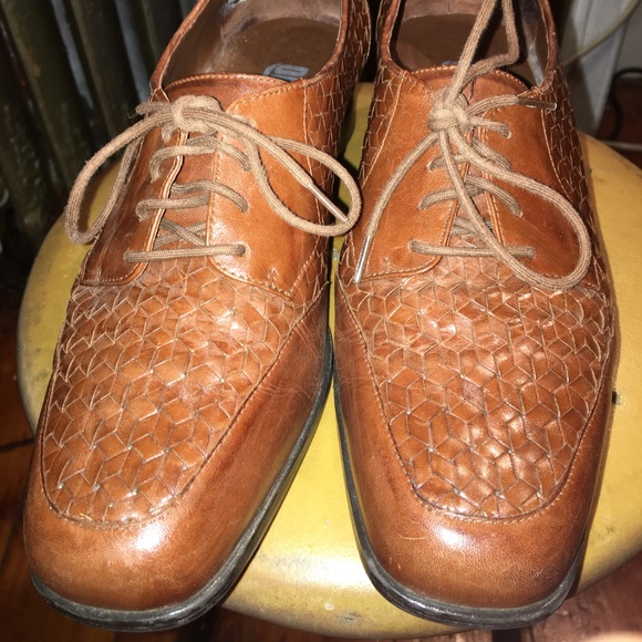 Vintage Women's Drew Woven Brown Leather Oxford - Picture 7 of 8