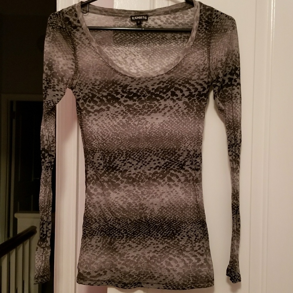 Express snake print top XS