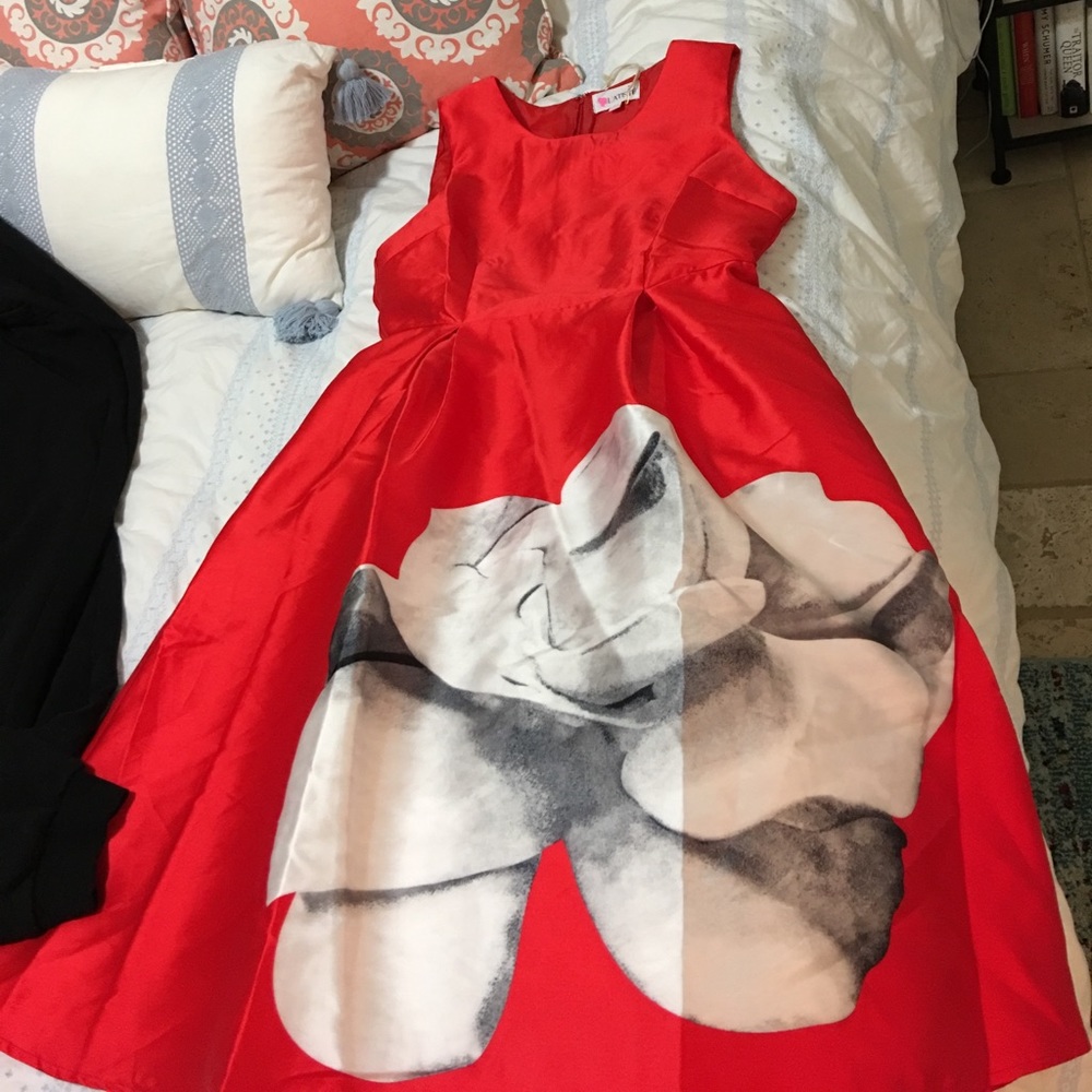 Red Formal L'atiate flower dress