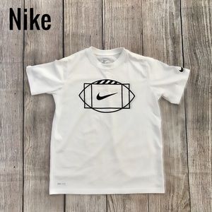 Nike Boys White Dri Fit Football Top