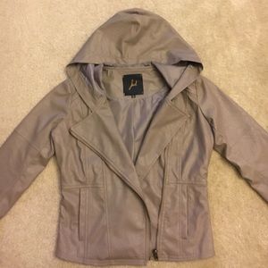 Hooded faux leather jacket Jack by B.B. Dakota