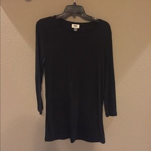 Old Navy ribbed 3/4 sleeve black tee