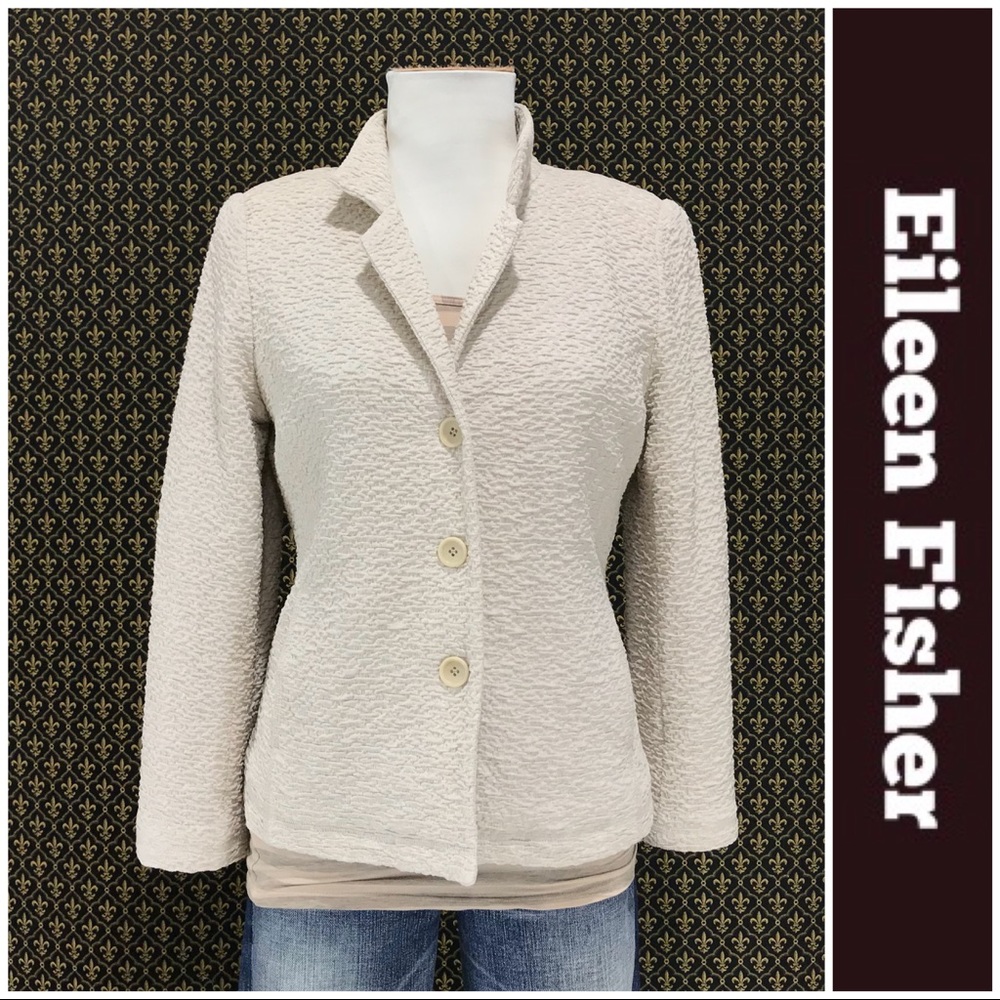 Eileen Fisher Ruche Textured Jacket