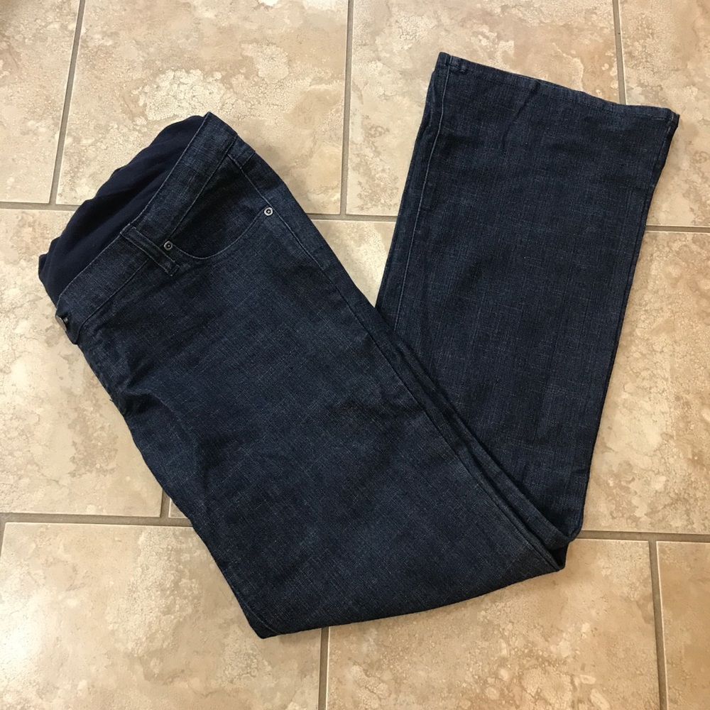 Three Seasons Maternity dark wash panel jeans XL