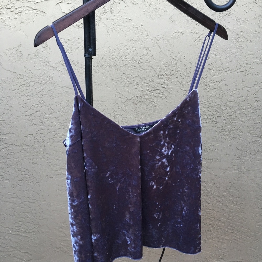 TOPSHOP Velvet Tank Top