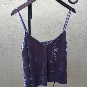 TOPSHOP Velvet Tank Top