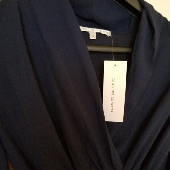 Collective Concepts Navy blue tunic cover-up - Picture 2 of 3