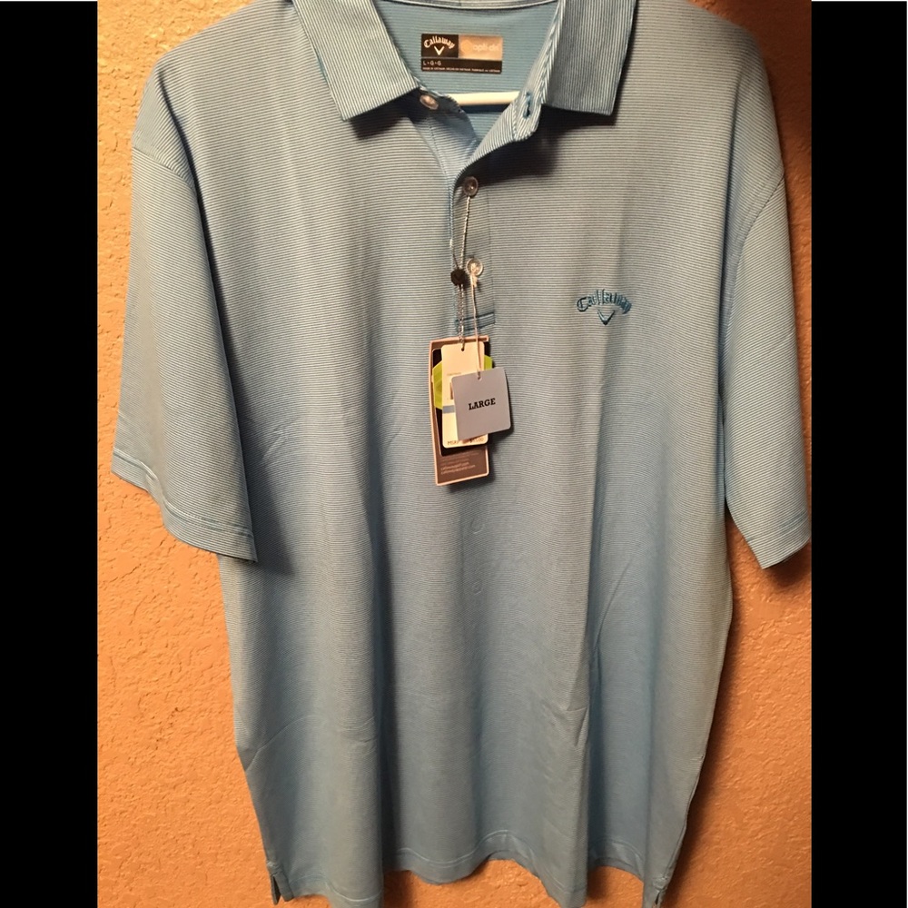 Calloway blue collared shirt.