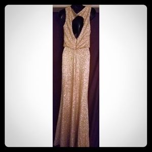 Rose gold SORELLA VITA bridesmaid dress.