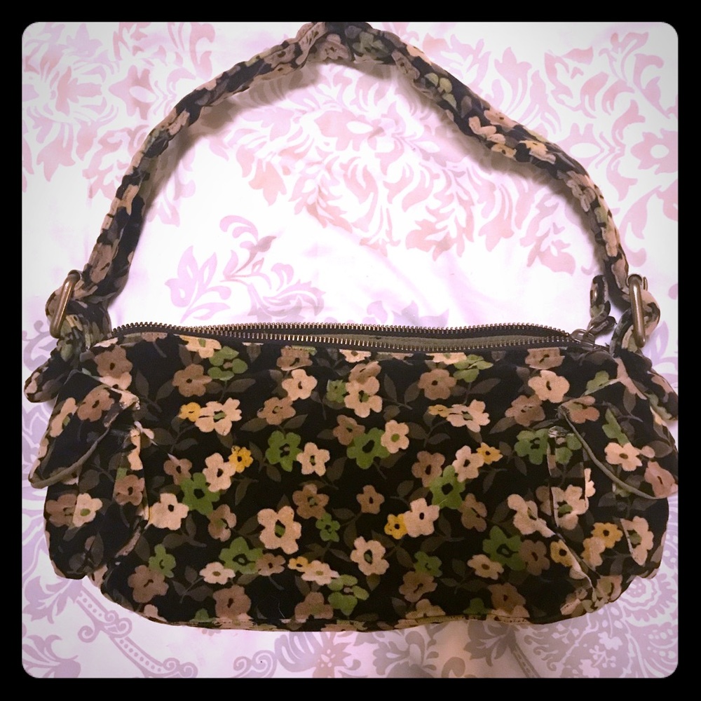 Gap Floral Velvet Hobo Purse