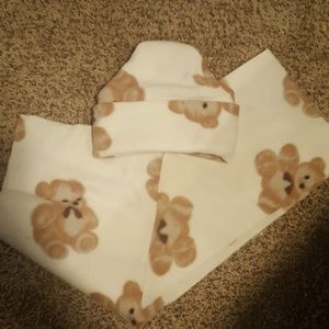 Hat & scarf set - teddy bears.