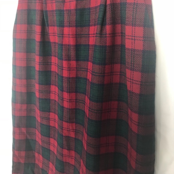 Vintage PENDLETON Long Red Plaid Skirt Size 12 - Picture 2 of 7