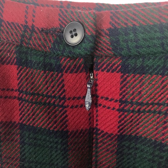 Vintage PENDLETON Long Red Plaid Skirt Size 12 - Picture 6 of 7