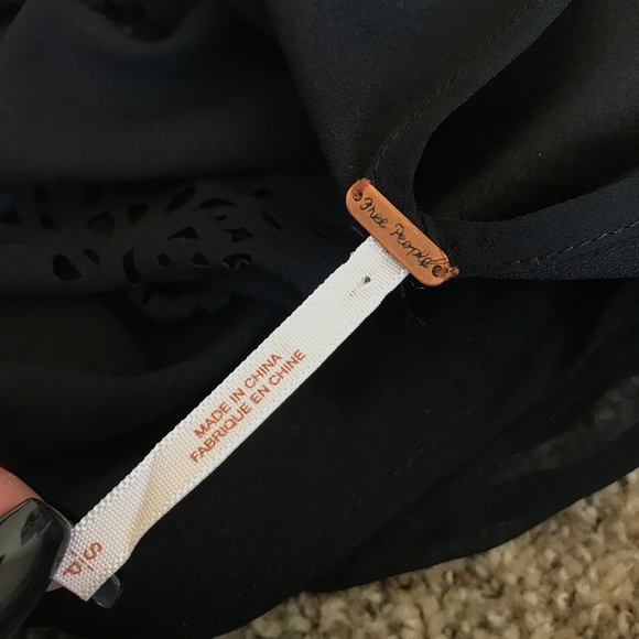 Free People Black Laser Cut Top - Picture 5 of 5