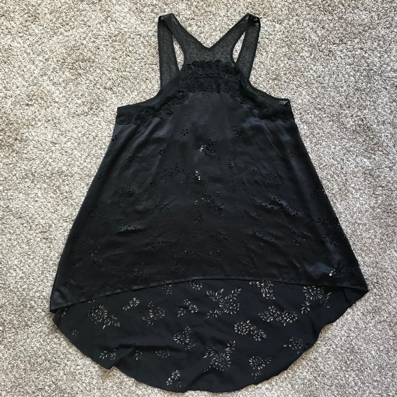 Free People Black Laser Cut Top - Picture 4 of 5