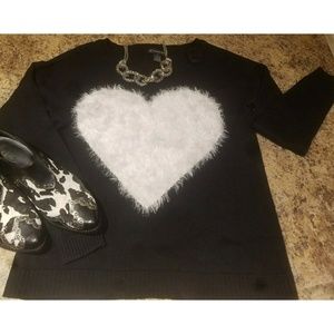 [Inc International Concepts] Heart Sweater-size M