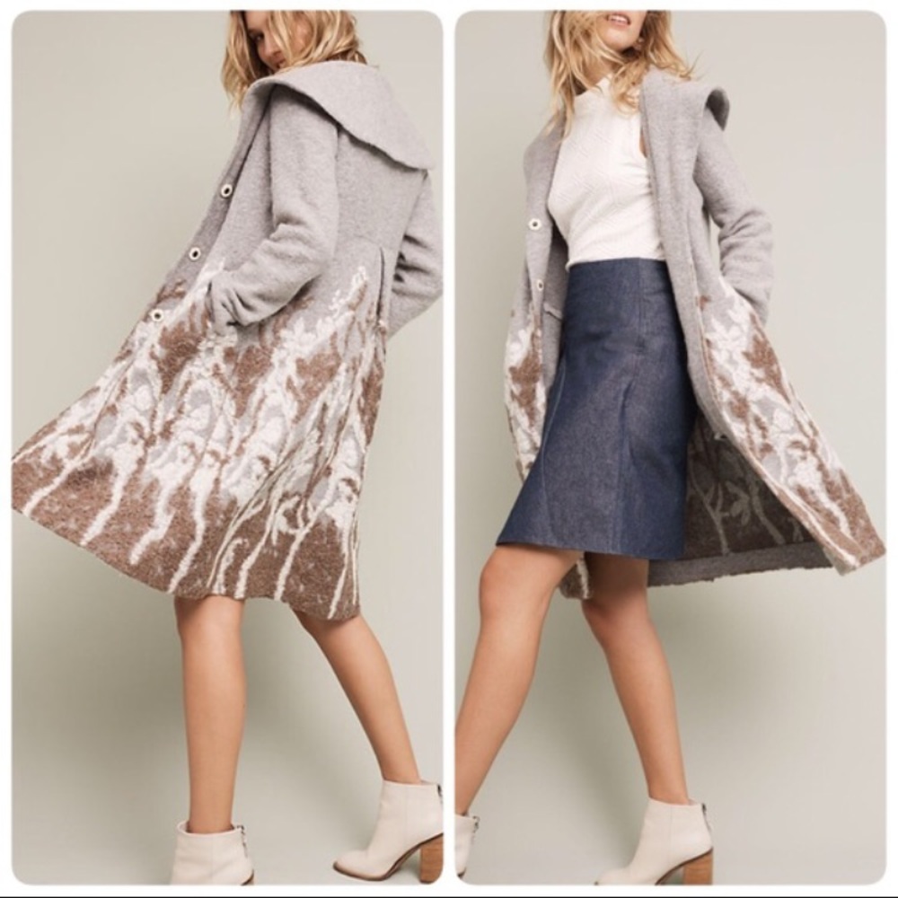Final Sale🔥🤩Anthropologie Fuzzy Cardigan coat - Picture 3 of 6