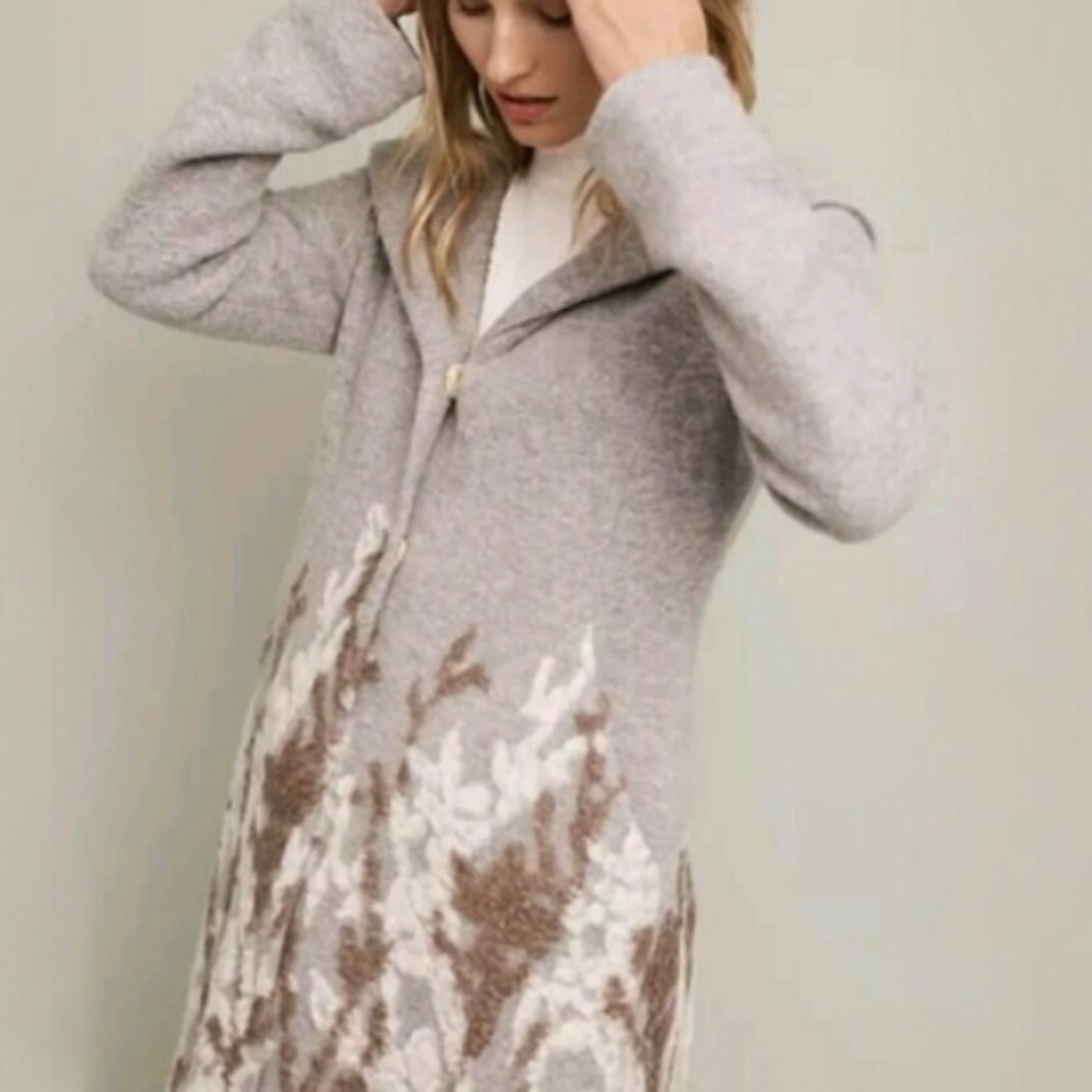 Final Sale🔥🤩Anthropologie Fuzzy Cardigan coat - Picture 2 of 6