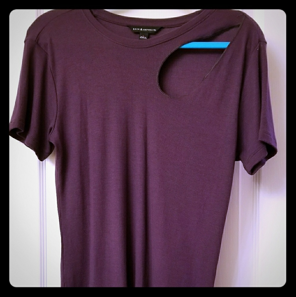 Rock&Republic Rayon Cut-out Rayon shirt